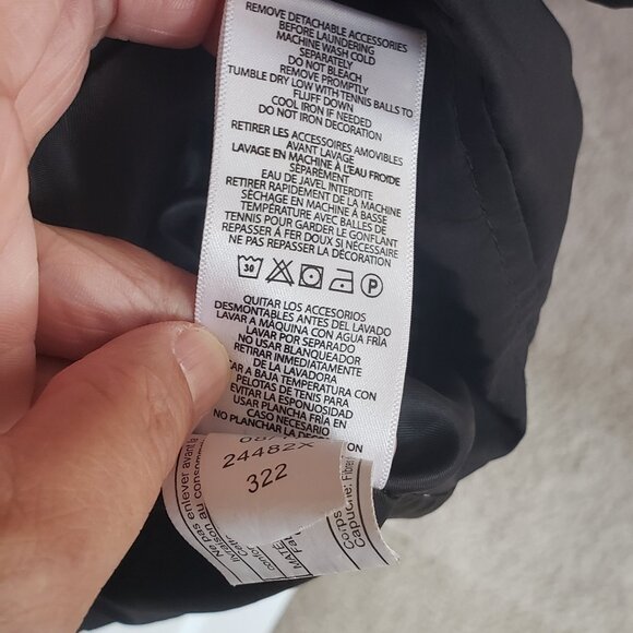 LAUREN Ralph Lauren Hooded Down Coat with Faux Leather size L - Picture 7 of 11